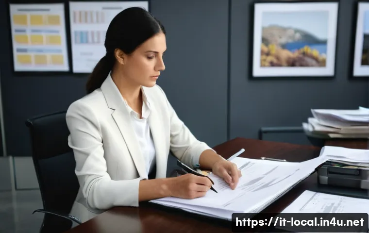 지방공무원 공무 여행 준비 팁 - **Prompt:** "A highly organized and focused female public employee, in her mid-30s with neatly style...