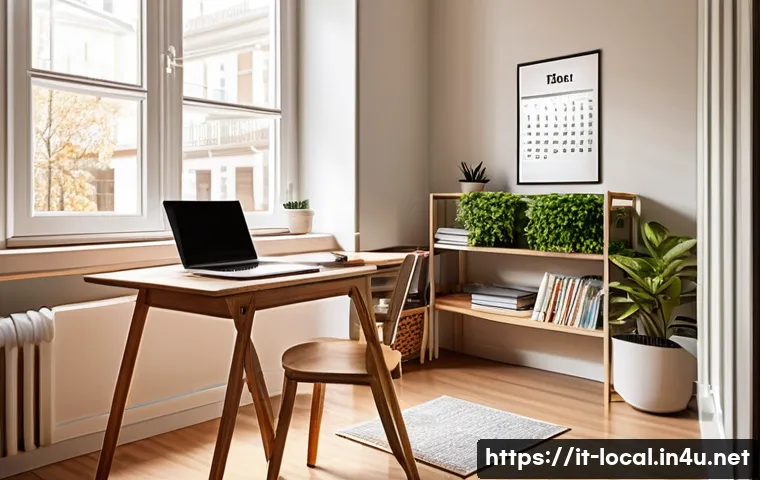 지방공무원 시험 전략과 마인드셋 - A bright, organized home study space designed for an Italian student preparing for public exams, fea...