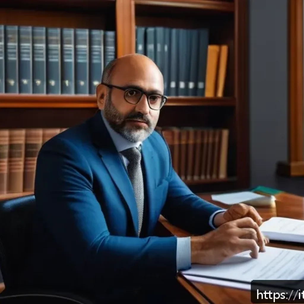 지방공무원 자격증 취득 과정 - A professional local government official in a medium-sized Italian town office, dressed in business ...